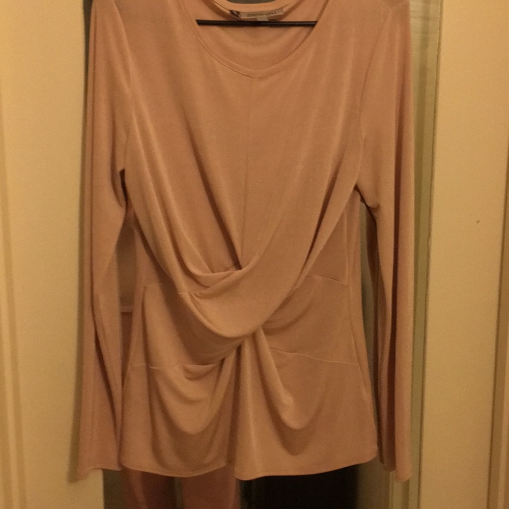 Jennifer Lopez peachy sheen blouse